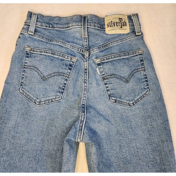 Levi Silver Tab Mom High Waist W26 L27  Blue Jeans - Picture 15 of 16